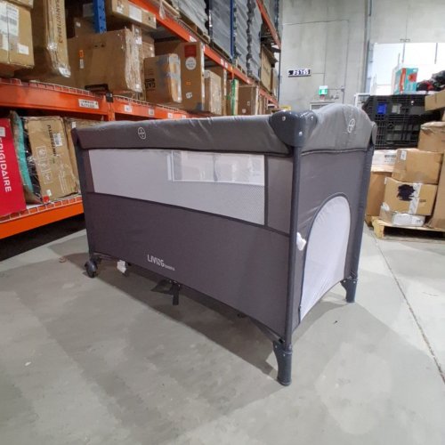 LIVING BASICS 3-IN-1 BEDSIDE CRIB, PLAYPEN & DIAPER CHANGING TABLE - GREY (MODEL: LB-BB-2205) image 2