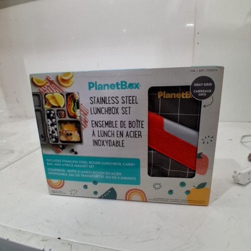 PLANETBOX STAINLESS STEEL LUNCHBOX SET - GRAY GRID (ITEM: 1700514) image 3