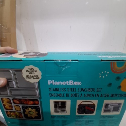 PLANETBOX STAINLESS STEEL LUNCHBOX SET - GRAY GRID (ITEM: 1700514) image 4