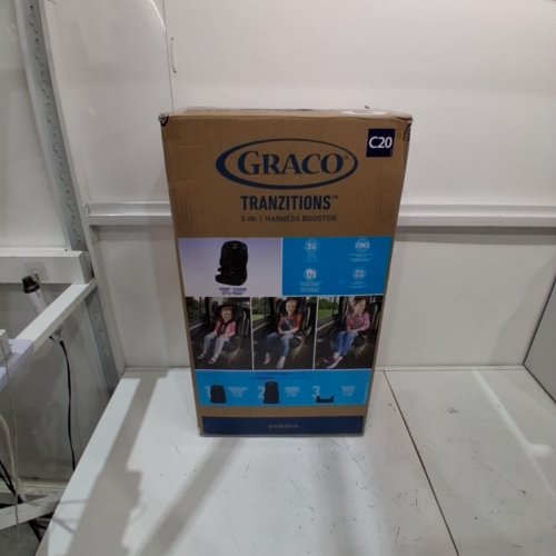 GRACO TRANZITIONS 3-IN-1 HARNESS/HIGHBACK/BACKLESS BOOSTER CAR SEAT - 100LBS MAX/CAP - PROOF/BLACK (MODEL: 2035724) image 6