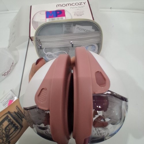 MOMCOZY MOBILE STYLE M6 HANDS-FREE SLIM DOUBLE BREAST PUMPS - GREY/WHITE (MODEL: BP311) image 3