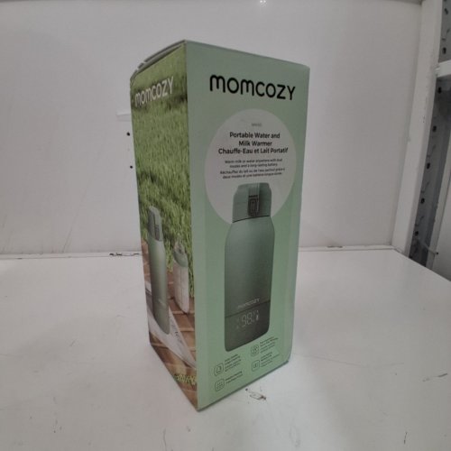 MOMCOZY PORTABLE BEVERAGE WARMER WITH DUAL HEATING MODES FOR BREAST MILK & WATER - 17OZ CAPACITY - PALE GREEN (MODEL: MW05) image 2