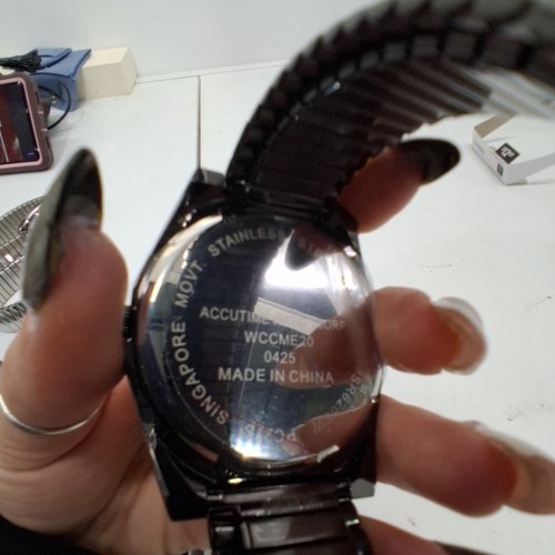 MENS ACCUTIME ANALOG QUARTZ WATCH -45 MM- BLACK/GUN METAL (MODEL: WCCME20) image 2