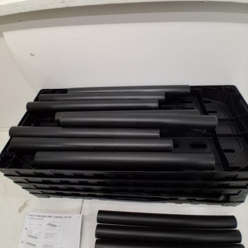 KOOLATRON 5-TIER STORAGE SHELF MULTIPURPOSE ORGANIZER - HOLDS 400 LBS - 18" X 36" X 74" - BLACK (MODEL: H1S414) image 4
