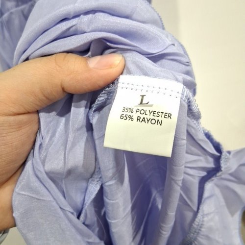 WOMEN'S RUFFLED HALTER TOP MAXI DRESS - LARGE - LAVENDER PURPLE image 3