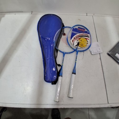 2PC REGAIL CARTOON BADMINTON RACQUET SET - SKY BLUE/DAY DOG image 2