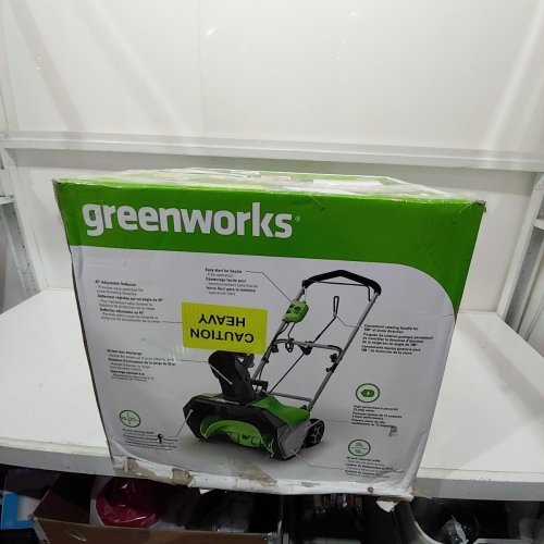 GREENWORKS 13 AMP 20" CORDED SNOW THROWER - GREEN/BLACK (MODEL: 2600502) image 7