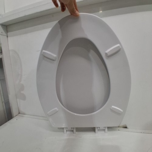 CENTOCO HEAVY DUTY MOLDED PLATIC ELONGATED CLOSED FRONT TOILET SEAT, WHITE (MODEL: DS900-001) image 4