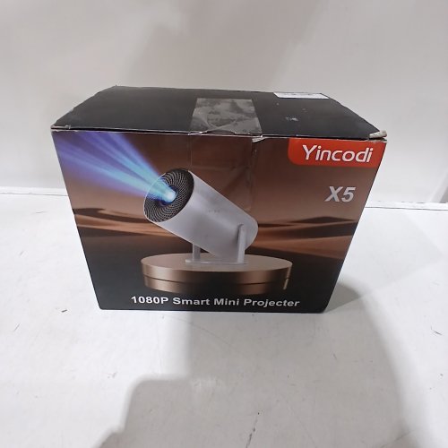 YINCODI MINI PROJECTOR WITH WIFI AND BLUETOOTH NATIVE 1080P PORTABLE MOVIE PROJECTOR - ANDROID 12 - WHITE (MODEL: X5) image 4