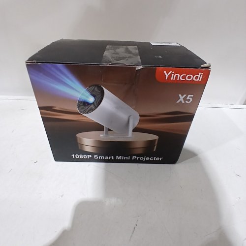 YINCODI MINI PROJECTOR WITH WIFI AND BLUETOOTH NATIVE 1080P PORTABLE MOVIE PROJECTOR - ANDROID 12 - WHITE (MODEL: X5) image 5