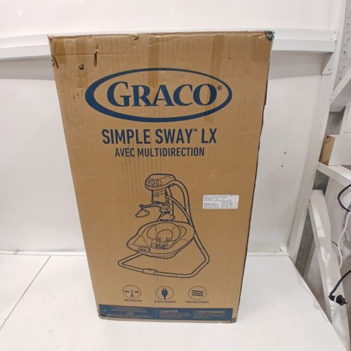 GRACO SIMPLE SWAY LX SWING WITH MULTI-DIRECTION SEAT, 10 SONGS, 5 NATURE SOUNDS, 6 SWING SPEED AND 2 SPEED VIBRATION - GREY - (MODEL: 2143050) image 7