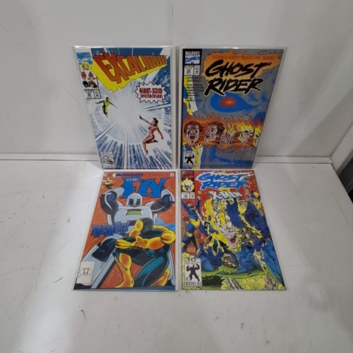 4 ASSTD MARVEL AND IMPACT COMIC BOOKS - THE FLY #13, GHOST RIDER #25, #26, EXCALIBUR #50 - VARIOUS AUTHORS image 2