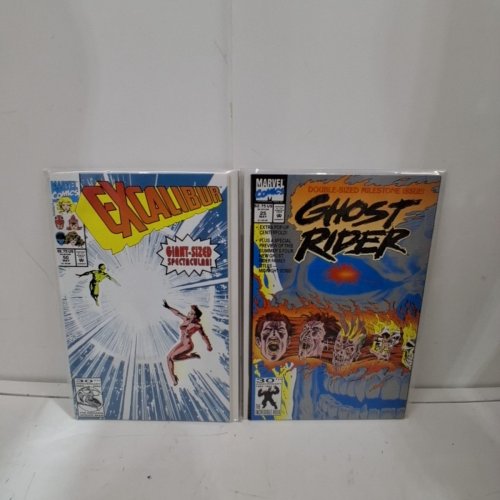 4 ASSTD MARVEL AND IMPACT COMIC BOOKS - THE FLY #13, GHOST RIDER #25, #26, EXCALIBUR #50 - VARIOUS AUTHORS image 3