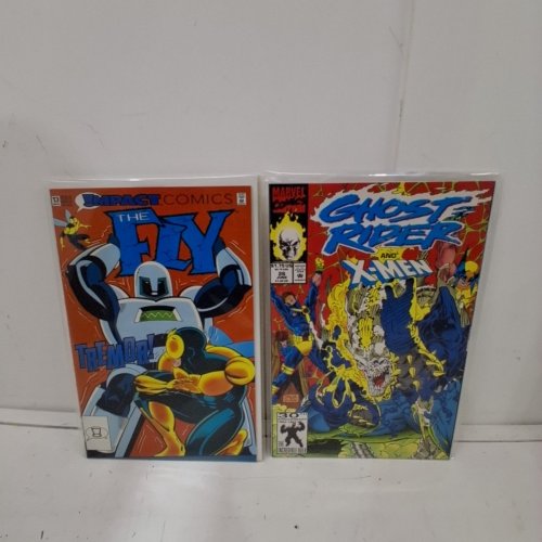 4 ASSTD MARVEL AND IMPACT COMIC BOOKS - THE FLY #13, GHOST RIDER #25, #26, EXCALIBUR #50 - VARIOUS AUTHORS image 4
