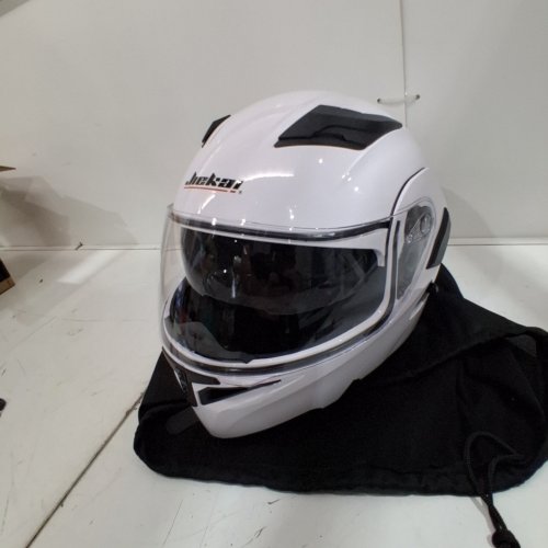JIEKAI FULL FACE MOTORCYCLE HELMET DOT APPROVED - XXL - WHITE image 2