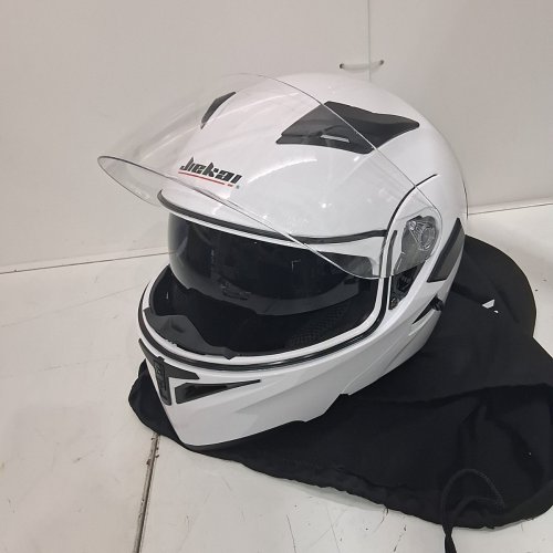 JIEKAI FULL FACE MOTORCYCLE HELMET DOT APPROVED - XXL - WHITE image 3