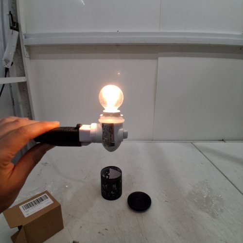 ELECTRIC WAX BURNER WITH NIGHT LIGHT PLUG-IN - 4" - BLACK image 2