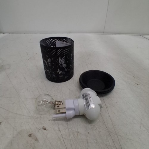 ELECTRIC WAX BURNER WITH NIGHT LIGHT PLUG-IN - 4" - BLACK image 4