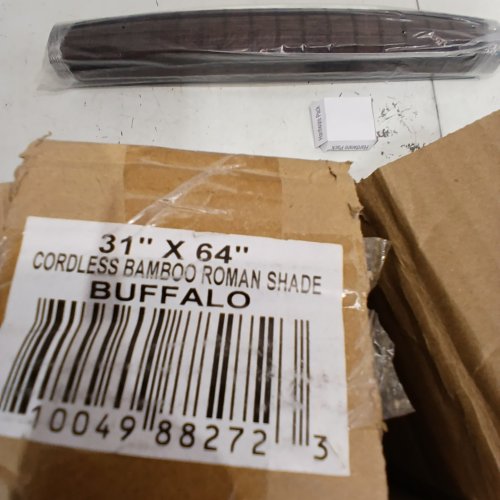 CHICOLOGY CORDLESS BAMBOO ROMAN SHADES - 31" X 64" - BUFFALO (BROWN) image 2