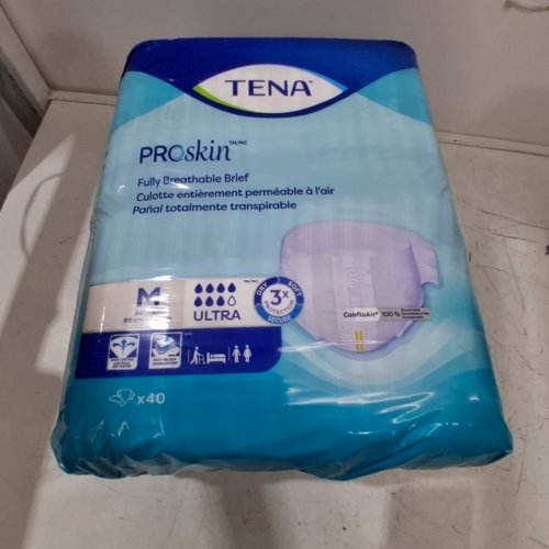40PK UNISEX ADULTS TENA PROSKIN ULTRA ABSORBENT FULLY BREATHABLE BRIEFS WITH TABS - MEDIUM 34'' - 47" image 4