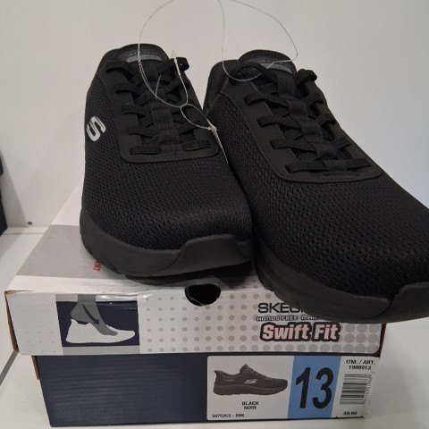 MEN'S SKECHERS SWIFT FIT SHOES - SIZE 13 - BLACK ( STYLE: 1998911) image 2