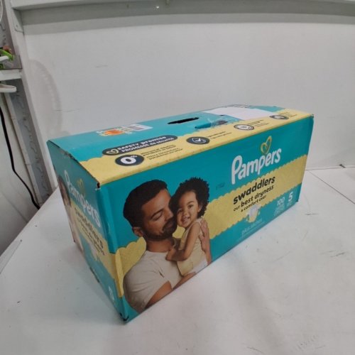 100PK PAMPERS SWADDLERS 100% LEAKPROOF DISPOSABLE BABY DIAPERS - SIZE 5 image 2
