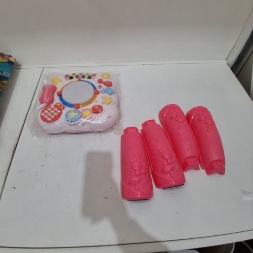BABY MUSICAL LEARNING ACTIVITY TABLE - 12.2" X 11.8" - PINK/ WHITE (MODEL: CY-7009B) image 2