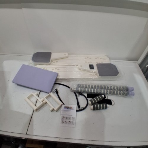 12-IN-1 QPPXILA PILATES REFORMER BOARD WITH A TIMER - WHITE image 2