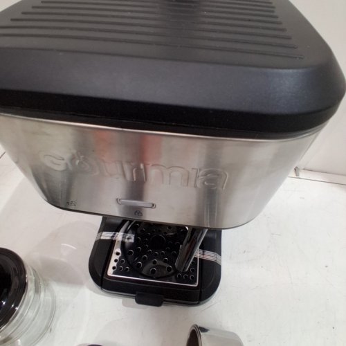 GOURMIA 4-SHOT STEAM ESPRESSO MAKER WITH FROTHING WAND - BLACK/SILVER (MODEL: GCM4210) image 4