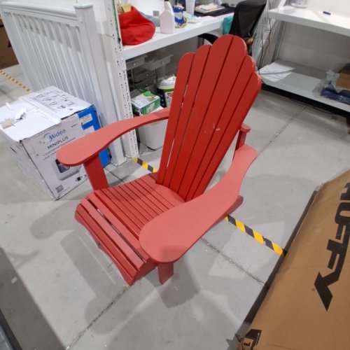 LEISURE LINE PATIO ADIRONDACK CHAIR - RED image 2