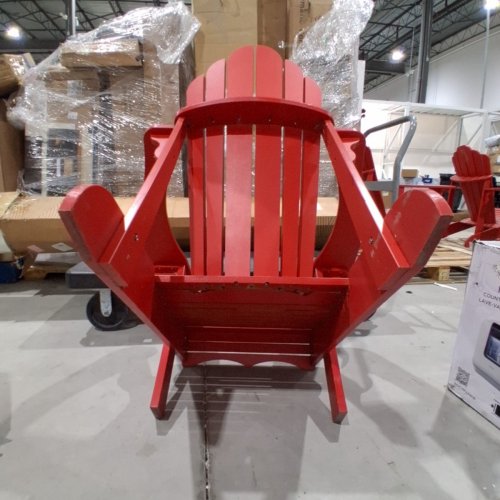 LEISURE LINE PATIO ADIRONDACK CHAIR - RED image 3