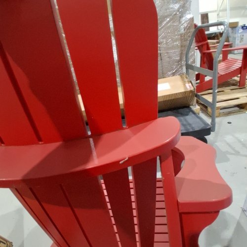LEISURE LINE PATIO ADIRONDACK CHAIR - RED image 5