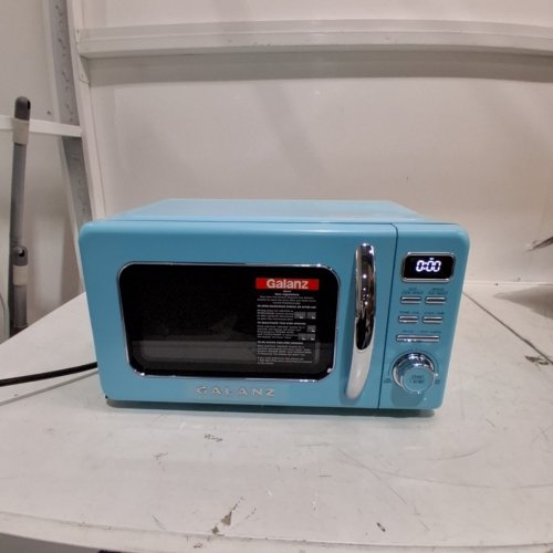 GALANZ RETRO-STYLE DIGITAL MICROWAVE OVEN - 0.7CU.FT - BLUE (MODEL: GLCMKZ07BER07) image 3