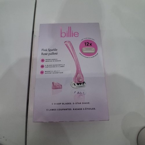11PK WOMEN'S BILLIE RAZOR HANDLE WITH MAGNETIC HOLDER AND REFILLS - PINK SPARKLE image 4