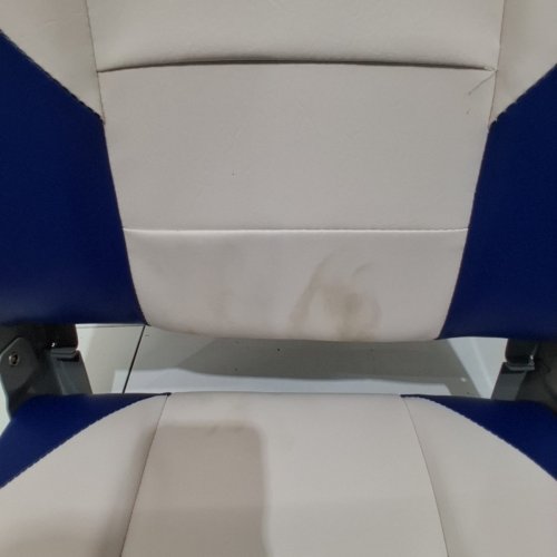 2PK FOLDING CAPTAINS CHAIR BOAT SEATS - 22" HIGH BACK - BLUE/WHITE (MODEL: YL86523) image 3