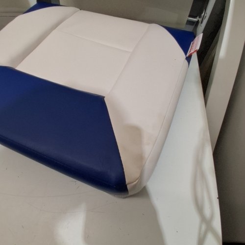 2PK FOLDING CAPTAINS CHAIR BOAT SEATS - 22" HIGH BACK - BLUE/WHITE (MODEL: YL86523) image 4