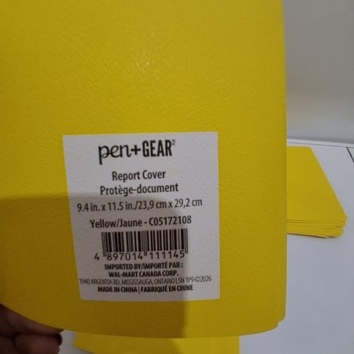 44PK PEN+GEAR 3-PRONG REPORT COVERS - 9.4" X 11.5" - YELLOW / ORANGE image 3