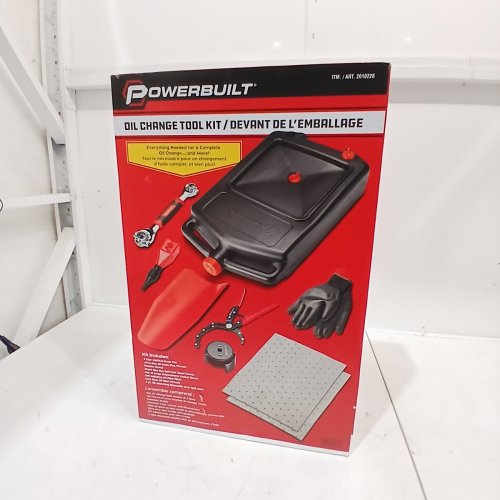 POWERBUILT OIL CHANGE TOOL KIT WITH DRAIN PAN - 8L - BLACK/RED (MODEL: 2010226) image 2