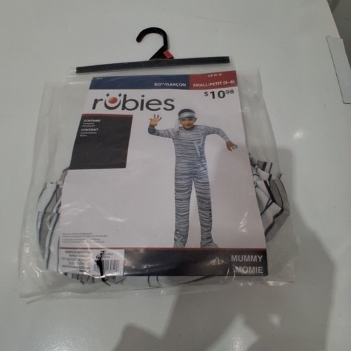 BOYS RUBIES MUMMY COSTUME - SMALL (4-6) - WHITE / BLACK (ITEM: 1001654) image 2