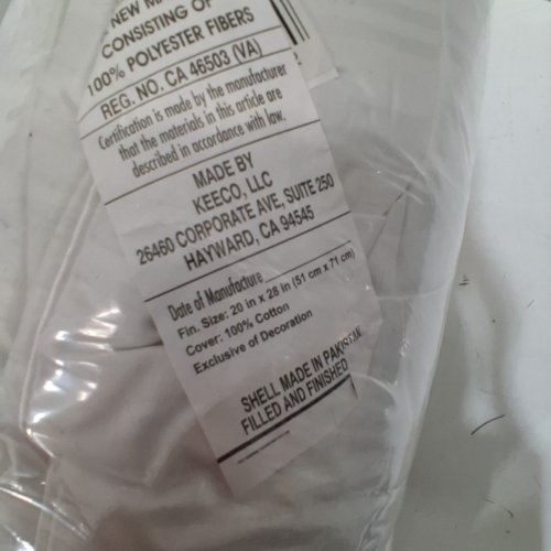 2PK SERTA SOFT 100% POLYESTER PILLOWS FOR SIDE, STOMACH, OR BACK SLEEPERS - STANDARD/QUEEN (20" X 28") - WHITE image 3