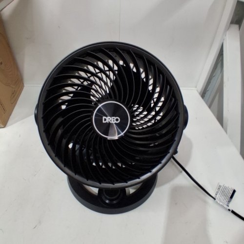 DREO PORTABLE TABLE TOP AIR CIRCULATOR FAN - 9" ROUND - 70FT TONG FLOW - 28DB LOW NOISE - 3 SPEED - 120° ADJUSTABLE TILT - BLACK (MODEL: DR-HAF002) image 3