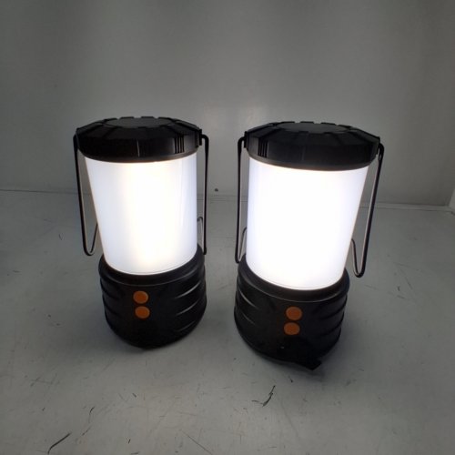 2PK NARUNDREN LED RECHARGEABLE CAMPING LANTERN, 4000MAH, 500LM - BLACK (MODEL: ‎ECL01) image 2