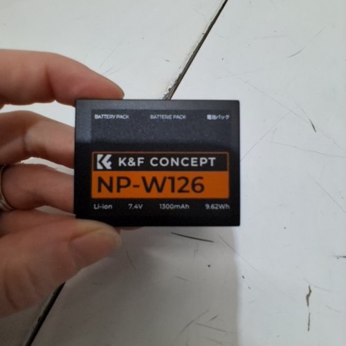 K&F CONCEPT CAMERA BATTERY CHARGER WITH 2 BATTERIES - 7.4V 1300MAH - NP-W126 NP-W126S (MODEL: NP-W126) image 3
