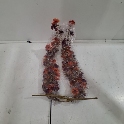 2PK ARTIFICIAL AUTUMN FLORAL GARLAND - 28"L - ORANGE/BURGUNDY image 3