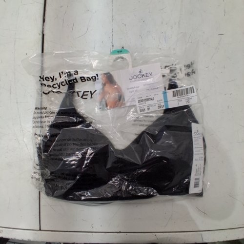 WOMEN'S JOCKEY ESSENTIALS SEAMLESS BRALETTE - SMALL - BLACK (STYLE: 004828) image 2