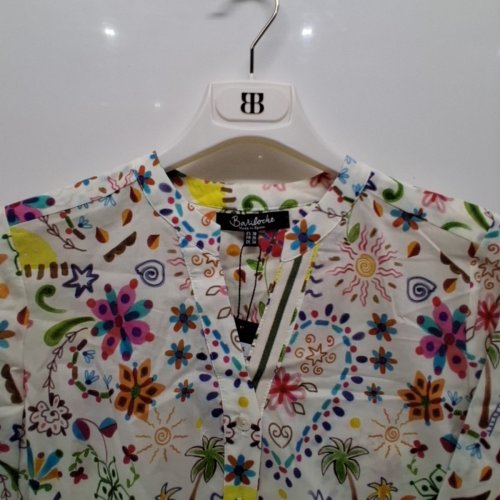 WOMEN'S BARILOCHE PRINTED 1/4 SLEEVE SHIRT - SMALL / MEDIUM - 38 - MULTICOLOR (STYLE: ALYA) image 3