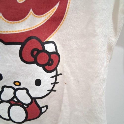 GIRL'S HELLO KITTY SHORT SLEEVE T-SHIRT - MEDIUM (7-8) - WHITE (STYLE: SIL-3460) image 3