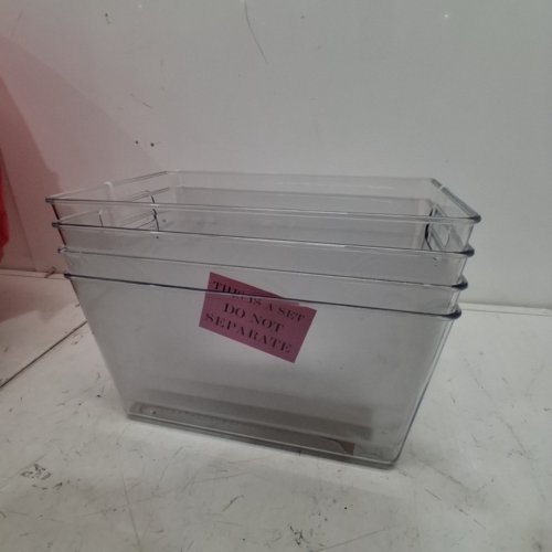 4PK VTOPMART CLEAR STORAGE BINS - 11.2" X 7.5" X 6" - CLEAR - (MODEL: SVM03014) image 4