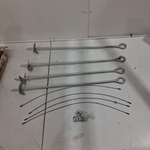 4PK SHELTERLOGIC SHELTERAUGER REUSABLE AUGER ANCHOR KIT WITH CLAMP-ON WIRE TIE-DOWNS - 30" - STEEL (MODEL: 10075) image 2