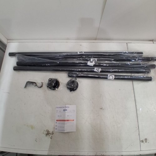 ADJUSTABLE TENSION ROD SET - 40" - 183" - BLACK image 2